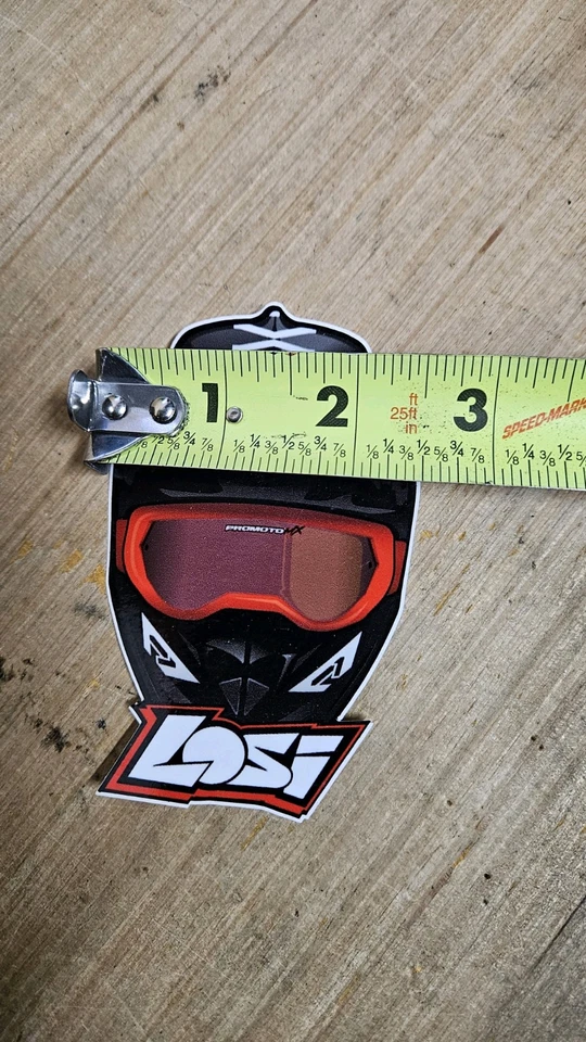 🔥 Losi Helmet Rc Sticker Red & Black 2.5" × 4" LOSI Helmet Sticker Rc Decal - Image 3 of 3