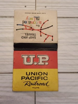 VTG Matchbook Cover Union Pacific Railroad UP Automated Railway Train   