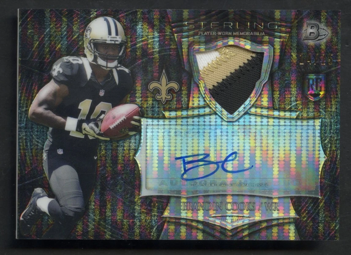 Brandin Cooks Bowman Sterling Jumbo Rookie Patch #BC Pulsar Refractor