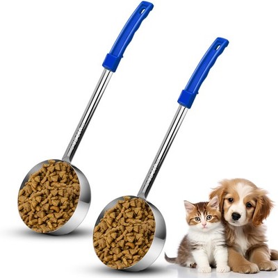 2 Pcs Dog Food Scoop 1 Cup Cat Food Measuring Cups Long Handled Scoop for Dog
