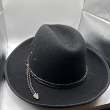 Vintage London Hat Black Wool Felt Bowler Derby Equestrian Hunt Men  s