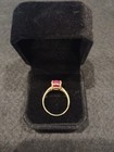 Vintage 10k Yellow Gold Oval Stone Natural Red Ruby Ring UK Hallmarks Size 9.5 — photo 8