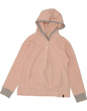 SLAM Womens Hoodie Jumper UK 14 Large Pink Colourblock Cotton AY12