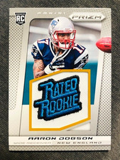 2013 Panini Prizm #201 Aaron Dobson Rated Rookie RC Patch Relic Card. rookie card picture