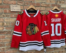 Chicago Hockey Jersey Patrick Sharp #10 Red Custom Stitched Throwback - Home