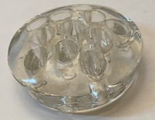 Vintage Glass 11 Hole Flower Frog
