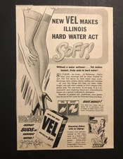 Vintage Vel Laundry Soap Magazine Print Ad 2D21