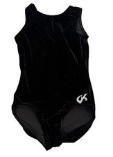 GK BLACK CHILD X-SMALL CLASSIC VELVET BALLET DANCE GYM TANK LEOTARD SIZE XS