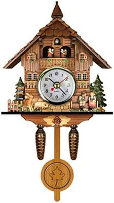 Antique Wooden Cuckoo Clock, Traditional Northwest European Design, Quartz Movem