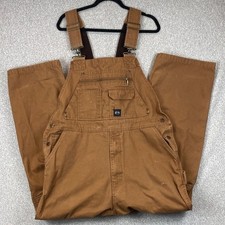 Key heavy canvas bib overalls 42x30 cotton workwear outdoor rugged farm