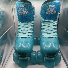 Crazy Skates GLITTER POP Size Adjustable Quad Rollerskates for Girls Kids Roller