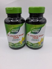 2x Nature  s Way St. John  s Wort Herb 180 Vegan Capsules 700mg Exp 7/2027