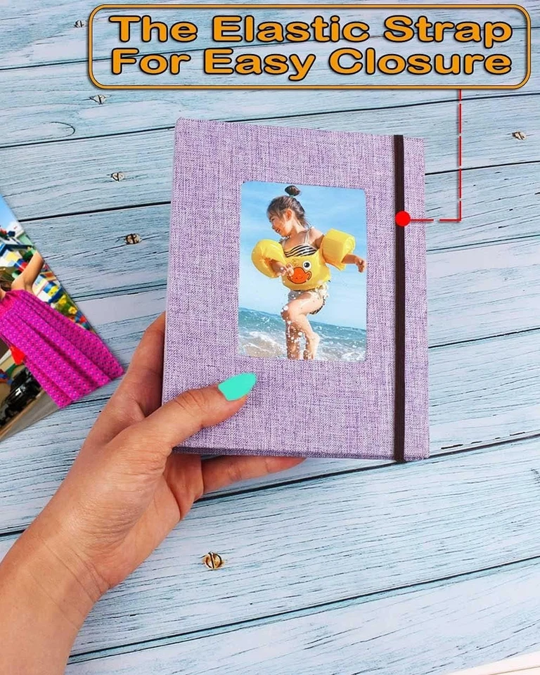 Álbum de fotos pequeño 5X7 - Paquete de 2, cada 26 páginas transparentes contiene 52 imágenes. Álbum para Foto 4 de 4