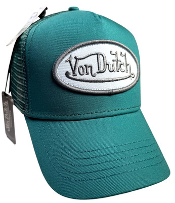 Von Dutch Hat (CRYSTAL TEAL) Patch Trucker Mesh SnapBack Cap - BRAND NEW W/ TAGS