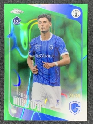 Robin Mirisola 2025-26 Topps Chrome UCC Green Lava Refractor Base RC /99 #26