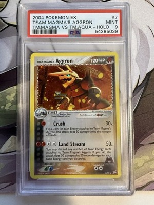 Team Magmas Aggron Holo | EX Team Magma vs Team Aqua | PSA 9 Mint | englisch