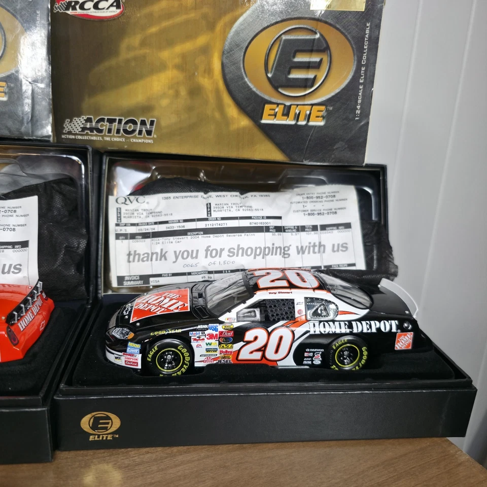Lote de 10 Action Elite Tony Stewart #20 1:24 Diecast 2002-2006 Foto 3 de 4