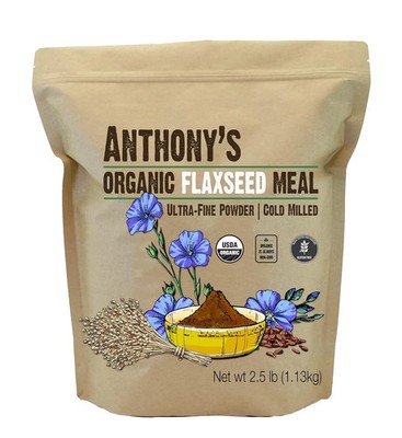 Organic Flaxseed Meal, 2.5 Lb, Gluten Free, Ground Ultra Fine Powder, Cold Mille