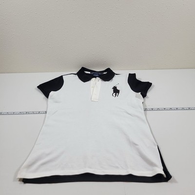Ralph Lauren Golf Women's Polo Shirt Size S White And Blue