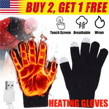 Electric USB Heated Gloves USB 2.0 Powered Winter Warming Hand Warm Windproof