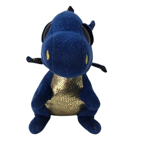 Ty Beanie Boo Saffire Drache Plüschtier Stofftier Glitzer blau goldene Flügel 9 Zoll - Bild 3 von 8