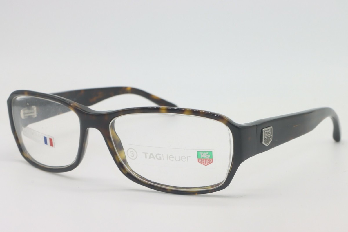 TAG HEUER TH 9004 202 HAVANA AUTHENTIC FRAMES RX EYEGLASSES 57-17
