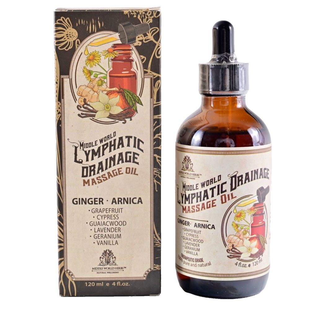 100ml Lymphatic Drainage Ginger Oil Essential Pure Natural Plant Therapy