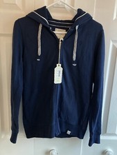 NWT FAT FACE WOMENS NAVY FULL ZIP HOODIE SIZE XS UK Brand 