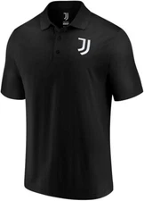 Juventus Official Adult Soccer Poly Soccer Jersey Polo Shirts - Black