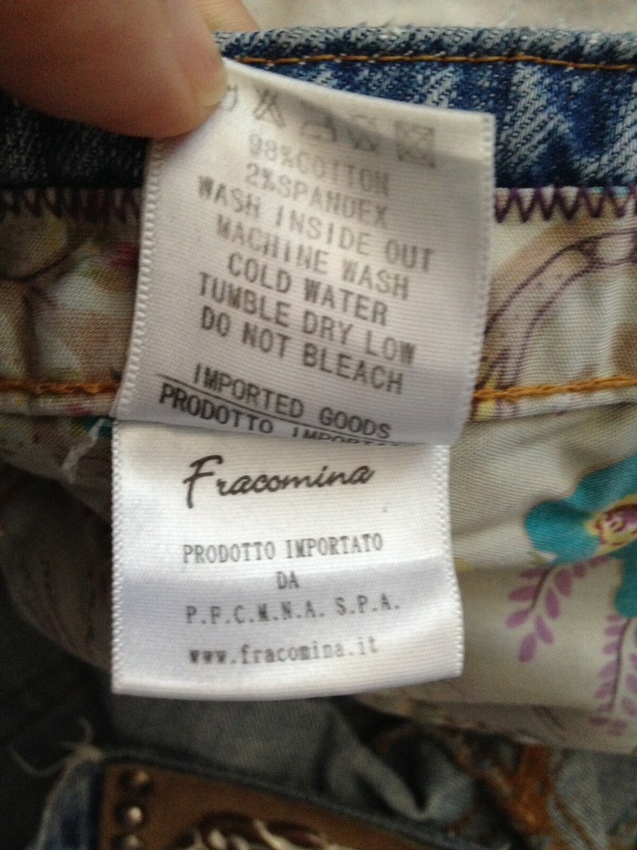 FRACOMINA ITALIAN JEANS WOMEN'S SHORTS SIZE 32/ITA 46 DISTRESSED - Main Image