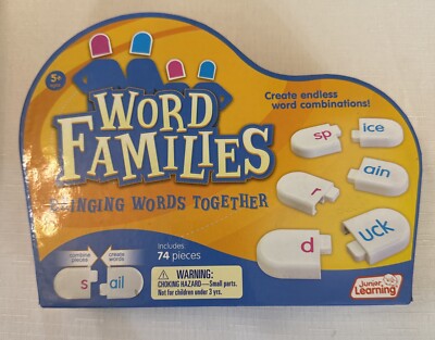Junior Learning: Word Families, Learning & Education 74 Pieces Phonics ...