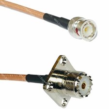 USA-CA RG142 BNC MALE to SO239 Flange Coaxial RF Pigtail Cable