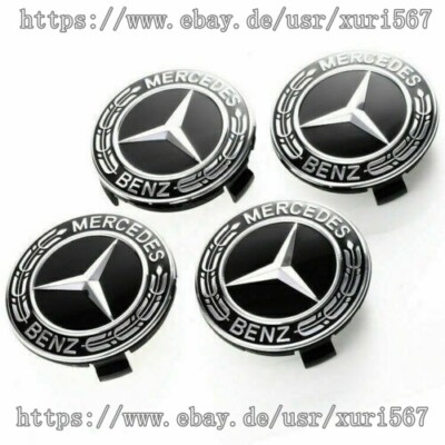 Mercedes-Benz Radkappen 4St. - Silber/Dunkelblau (A1714000025 