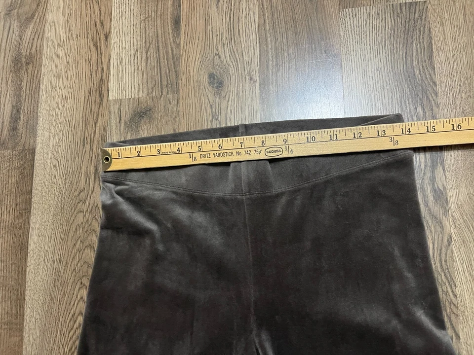 Pantalones J. Jill, Para Mujer Talla Mediana Alta, Gris, Terciopelo, Pull On, Ajustados Foto 3 de 4