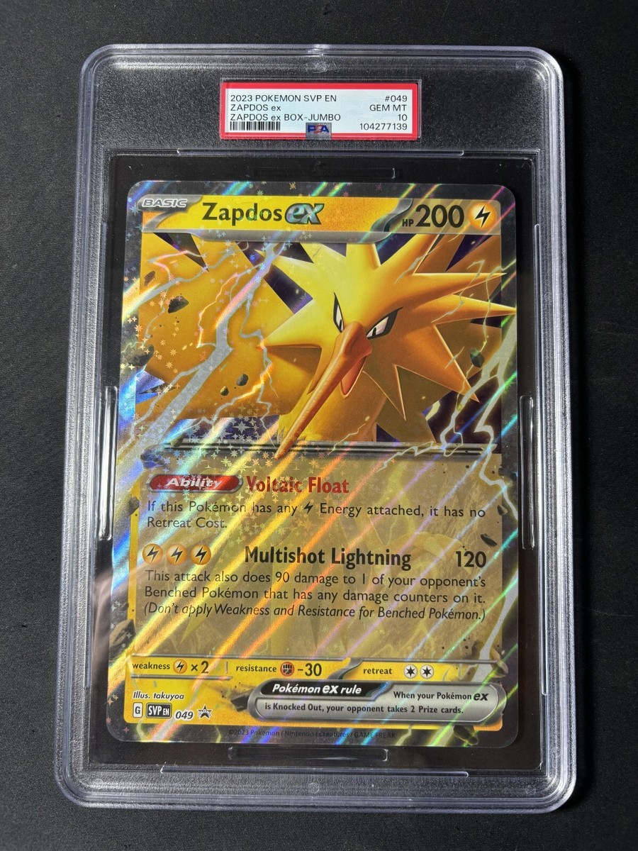 PSA 10 Zapdos EX Jumbo Pokémon Card 2023 SVP EN #049 Black