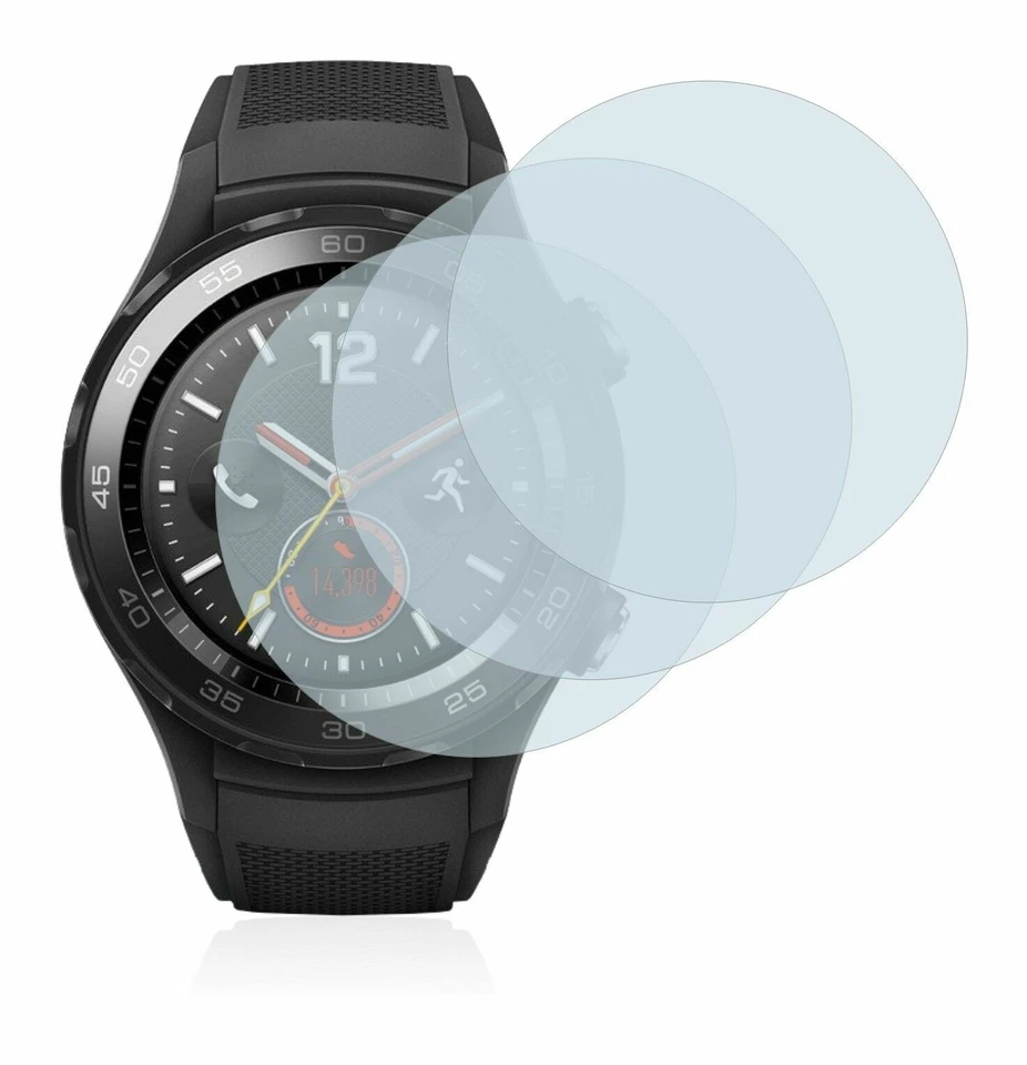 Protector de pantalla de vidrio duro premium Huawei Watch 2 (2018), 3x BROTECT® AirGlass® Foto 2 de 4