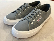 Superga 2790 Cotu Classic Sneakers Canvas Grey Women's Size 7.5 M EU 38 Shoes