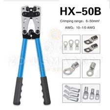 Crimping Pliers Battery Cable Lug Crimper Wire Terminal Crimping Tool 10-1 AWG