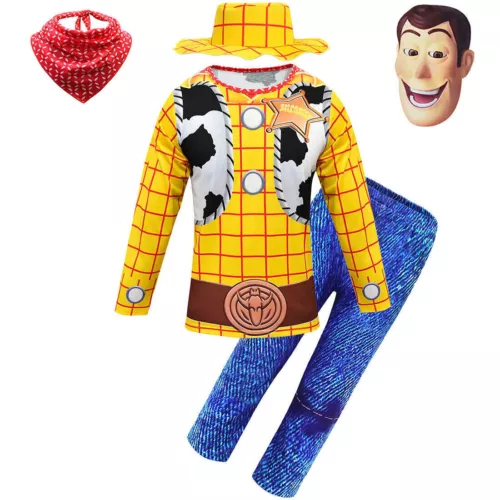 Toy Story Woody Jessie Buzz Lightyear Outfits Cosplay Costume Adult Kids Fancy - Picture 65 of 85