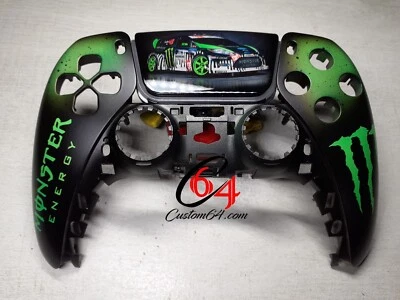 Coque face avant Manette ps5 custom Monster Energy - Photo 1/3