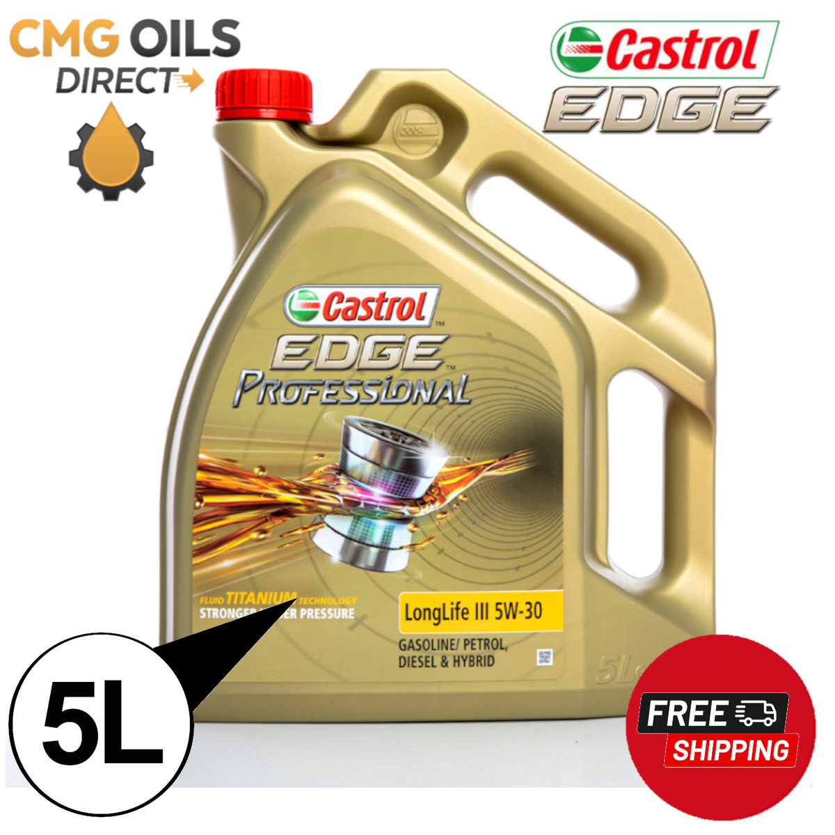 CASTROL EDGE PROFESSIONAL LONGLIFE 5W30 FULLY SYNTHETIC 5L