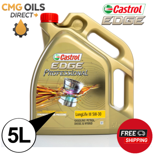 CASTROL EDGE PROFESSIONAL LONGLIFE 5W30 FULLY SYNTHETIC 5L**VW50400/50700** - Picture 1 of 3