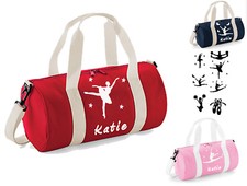 Personalised Dance Girls Bag Ballet Dancer Red Navy Pink Gym Kit Bag