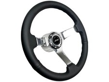 1967-68 Chevy Camaro Z28 6-bolt Black Leather Solid Chrome Steering Wheel Kit 1967-68 Chevy Camaro Z28 6-bolt Black Leather Solid Chrome Steering Wheel Kit