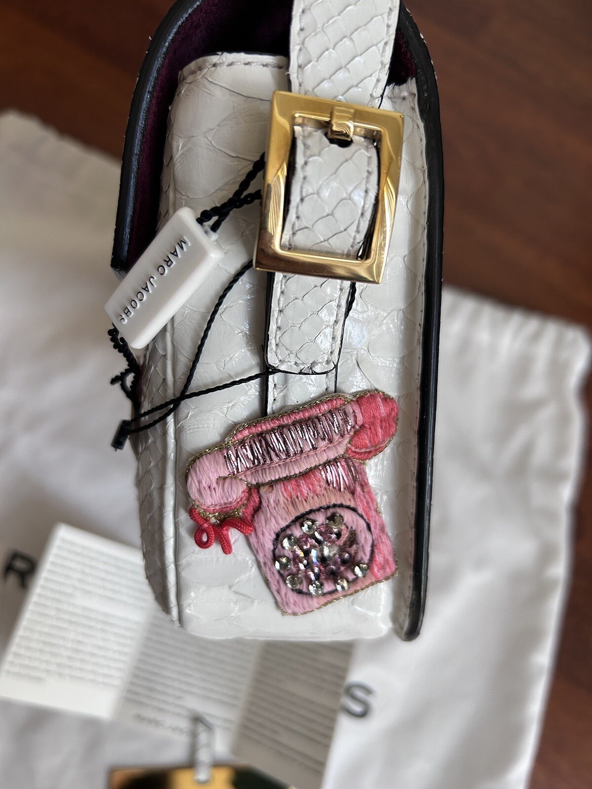 THE MARC JACOBS Embroidered Python Shoulder Handb… - image 17