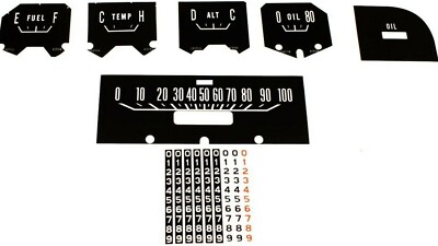 Premium Dash Decal 65-68 Dodge Truck, Van (64-70 A-Series) FULL KIT 100MPH BLACK