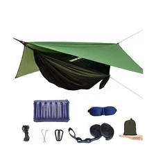 Camping Hammock with Mosquito Net and Rain Fly - Travel Hammock Bug Net - Ham...