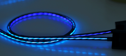3Ft USB iPhone 12/X/8/7/6s/6/6+/5 Data Sync Flowing LED Light Up Charger Cable - Picture 3 of 27
