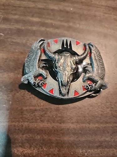 Siskiyou Belt Buckle Buffalo Skull Bald Eagle Outdoor 3D Pewter Southwestern - Picture 3 of 7