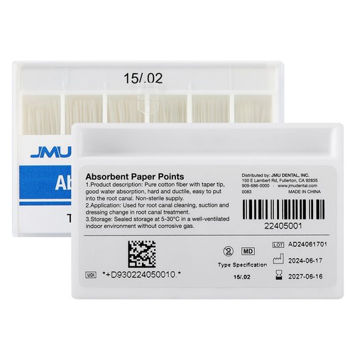 JMU Dental Absorbent Paper Points .02/.04/.06 Taper #F1-F3 Assorted - Picture 6 of 16